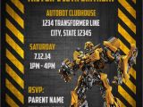 Transformer Birthday Invitations Templates Transformers Bumblebee Digital Birthday Invitation