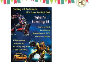 Transformer Birthday Invitations Transformers Invitation Transformer Birthday by Hdinvitations