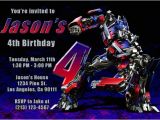 Transformer Party Invitations Transformers Invitations with Megatron and Optimus Prime