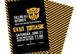 Transformer Party Invites Transformers Birthday Invitation Digital File or by