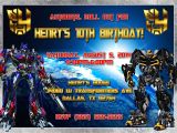 Transformer Party Invites Transformers Birthday Invitation