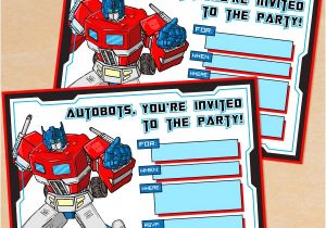 Transformers Birthday Party Invitations Template Free Printable G1 Transformers Birthday Invitation