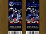 Transformers Party Invitations Free Printable Optimus Prime Transformers Printable Birthday Ticket