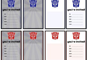 Transformers Party Invitations Free Printable Printable Transformers Birthday Party Invitations