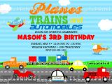 Transportation Birthday Party Invitations Transportation Birthday Invitation Dimple Prints Shop