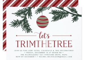 Tree Trimming Party Invitations Christmas Boughs Tree Trimming Party Invitation Zazzle