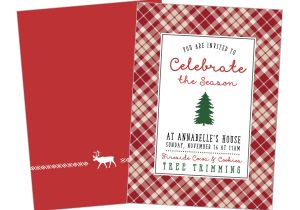 Tree Trimming Party Invitations Tree Trimming Party Printable Invitation Christmas Winter