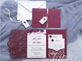Tri Fold Wedding Invitations with Pocket Graceful Love Heart Tri Fold Laser Cut Pocket wholesale