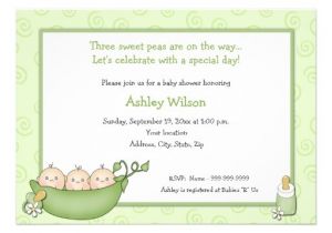 Triplet Baby Shower Invitations Triplets Baby Shower Invitations 5" X 7" Invitation Card