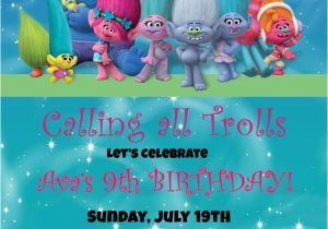 Trolls Party Invitation Template Trolls Birthday Invitation Invitations Birthday Trolls