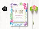 Tropical Bridal Shower Invitations Templates Tropical Bridal Shower Invitation Hawaiian Wedding Shower