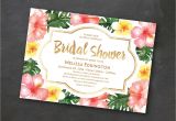 Tropical Bridal Shower Invitations Templates Tropical Printable Bridal Shower Invitation Template Luau