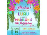 Tropical Party Invitation Template Luau Invitation Printable or Printed with Free Shipping