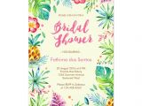 Tropical themed Bridal Shower Invitations Tropical Chic Bridal Shower Invitation Throw A Fun Summer