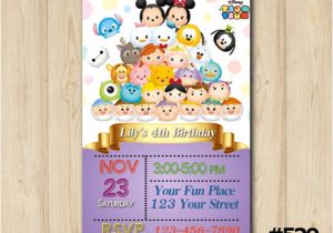 Tsum Tsum Birthday Invitation Template Disney Tsum Tsum Birthday Invitation Template Birthday