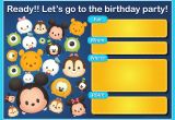 Tsum Tsum Birthday Invitation Template Free Printable Disney 39 S Tsum Tsum Birthday Invitation
