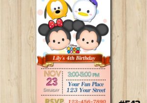 Tsum Tsum Birthday Invitation Template Tsum Tsum Birthday Invitation Template Birthday Digital Card