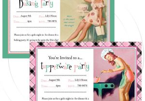 Tupperware Party Invitations Printable Personalize Pinup Invitation Tupperware Party