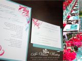 Turquoise and Hot Pink Wedding Invitations June 6 2013 A Vibrant Wedding