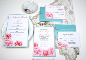 Turquoise and Hot Pink Wedding Invitations Wedding Blossoms Turquoise and Pink Wedding Inspiration