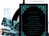 Turquoise Black and White Wedding Invitations Modern Black and Turquoise Wedding Invitation Idea