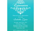 Turquoise Quinceanera Invitations Elegant Turquoise Blue Ombre Quinceanera Party 5×7 Paper