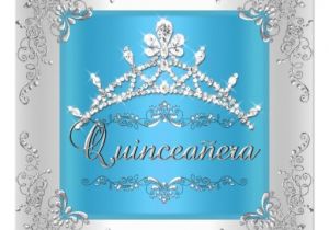 Turquoise Quinceanera Invitations Turquoise Quinceanera 15th Birthday Silver Tiara 5 25×5 25