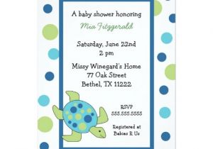 Turtle Invitations for Baby Shower Sea Turtle Baby Shower Invitation Boy or Girl