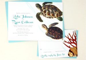 Turtle Wedding Invitations Concertina Press Sea Turtle Beach Wedding Invitations