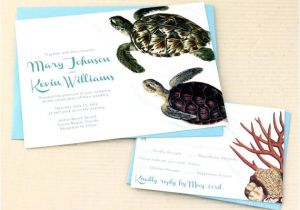 Turtle Wedding Invitations Sea Turtle Wedding Invitations Beach Wedding by