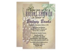 Tuscan Bridal Shower Invitations Tuscan Winery Vineyard Bridal Shower Invitations