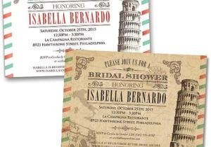 Tuscan Bridal Shower Invitations Vintage Italian Bridal Wedding Shower Invitation