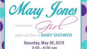 Tutu and Tiara Baby Shower Invitations Tutus and Tiaras Baby Shower Invitation Purple and Teal Diy