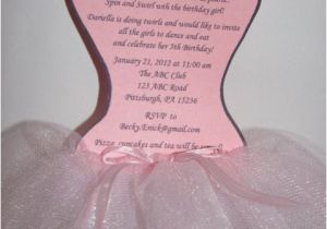 Tutu Birthday Party Invitations Stella 20 Ballerina Tutu Party Invitations