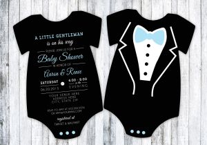 Tuxedo Baby Shower Invitations Tuxedo Baby Shower Invitation Baby Blue Tux Shower Invite