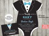 Tuxedo Baby Shower Invitations Tuxedo Baby Shower Invitation Template Black Tie Invitation
