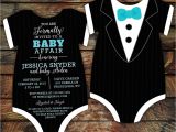 Tuxedo Onesie Baby Shower Invitations 10 Tuxedo Baby Shower Invitations Black Tie Invitation Die
