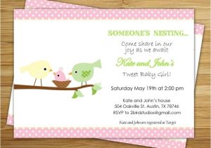 Tweety Bird Baby Shower Invitations Colors sophisticated Pink Bird Baby Shower Invitations