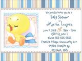 Tweety Bird Baby Shower Invitations Custom Baby Boy Tweety Bird Shower Invitations Flat Cards