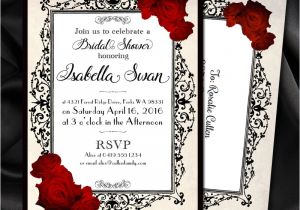 Twilight Wedding Invitation Template Twilight Lace Roses Invitation