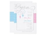 Twin Boy and Girl Baptism Invitations Boy and Girl Twins Baptism Invitation