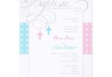 Twin Boy and Girl Baptism Invitations Boy and Girl Twins Baptism Invitation