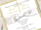 Twin Boy and Girl Baptism Invitations Twin Baptism Invitation Christening Boy and Girl Gold