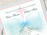 Twin Boy and Girl Baptism Invitations Twin Baptism Invitation Christening Boy and Girl