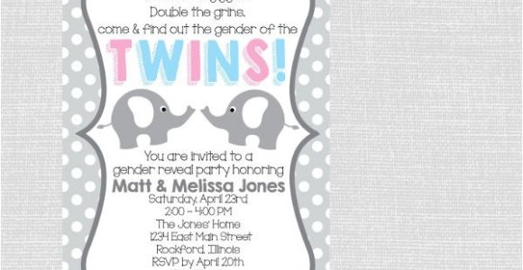 Twin Gender Reveal Party Invitations 8 Gender Reveal Party Invitations Psd Png Vector Eps