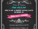 Twin Gender Reveal Party Invitations Gender Reveal Baby Shower Invitation Ties or Tutus Baby
