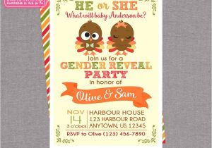 Twin Gender Reveal Party Invitations Twin Gender Reveal Invitations Digital