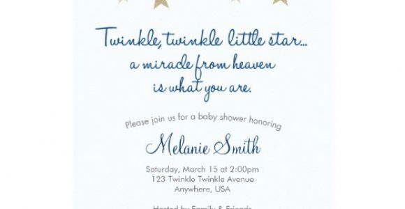 Twinkle Twinkle Little Star Baby Shower Invitation Wording Twinkle Twinkle Little Star Baby Shower Invitation