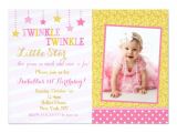 Twinkle Twinkle Little Star Birthday Invitation Template Free Twinkle Little Star Birthday Invitation Zazzle
