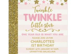 Twinkle Twinkle Little Star Birthday Invitation Template Free Twinkle Twinkle Little Star Birthday Invitation Zazzle Com